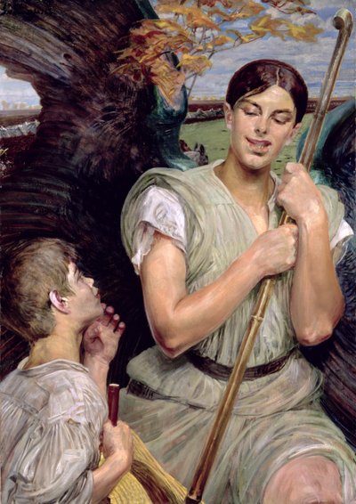 Engel und Hirtenjunge, 1911 von Jacek Malczewski